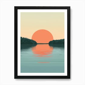 Sunset Over Water 6 Art Print