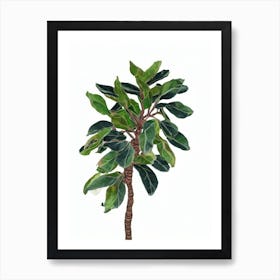 Madagascar Palm (Pachypodium Lamerei) Watercolor Art Print