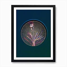 Abstract Narcissus Gouani Mosaic Botanical Illustration n.0079 Art Print