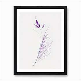 Lavender Leaf Abstract 2 Art Print