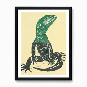 Gila Lizard Bold Block 3 Art Print