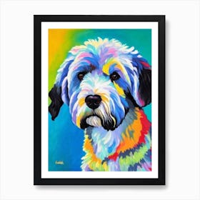 Black Russian Terrier Fauvist Style Dog Art Print