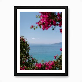 Flowers and waves Art Print