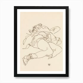 Erotic Art Woman; Reclining Woman with Raised Skirt (1918), Egon Schiele Art Print