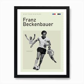 Franz Beckenbauser Germany Football World Cup  Art Print