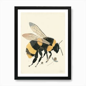 Charming Nursery Kids Animals Bumblebee 2 Art Print
