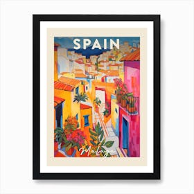 Malaga Spain 8 Fauvist Painting  Travel Poster Art Print