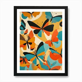 Butterflies Abstract Painting 2 Art Print