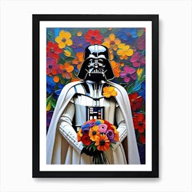 Wedding Vader Art Print