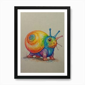 Rainbow Snail 1 Art Print