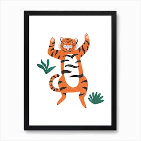 Yelling Tiger Art Print