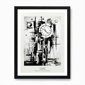 Time Abstract Black And White 5 Poster Art Print