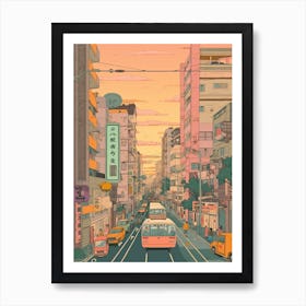 Tokyo Japan Travel Illustration 4 Art Print