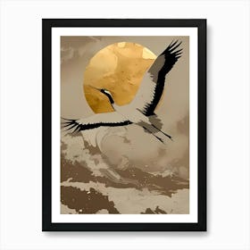 Crane In Flight Art Print