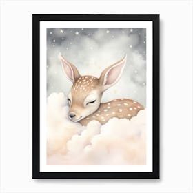 Sleeping Baby Deer 1 Art Print