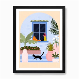 Cat Oasis Art Print