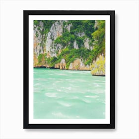 Ao Phang Nga National Park Thailand Water Colour Poster Art Print