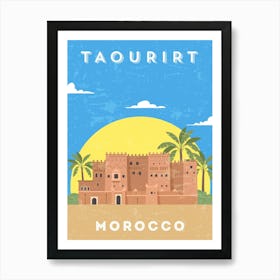 Taourirt, Morocco — Retro travel minimalist poster Poster