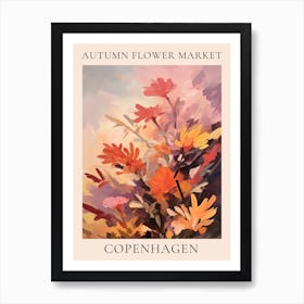 Autumn Flower Market Poster Copenhagen Art Print