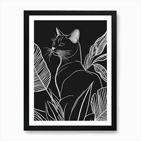 Khao Manee Cat Minimalist Illustration 3 Poster