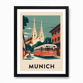 Munich 2 Vintage Travel Poster Art Print