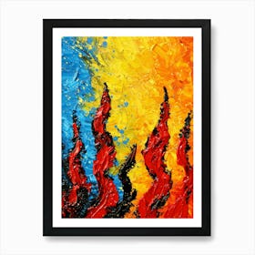 Abstract Flames 5 Art Print