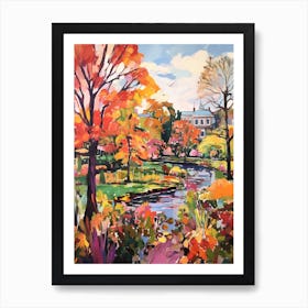 Autumn Gardens Painting Royal Botanic Garden Edinburgh 2 Art Print