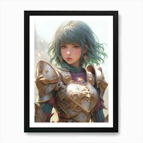 Girl In Armor 1 Art Print