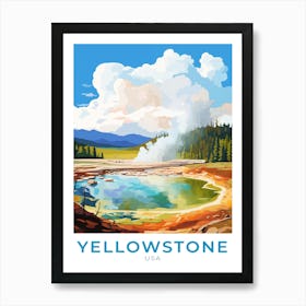 Usa Yellowstone Travel Art Print