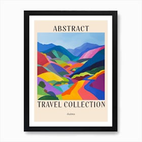 Abstract Travel Collection Poster Andorra 3 Art Print