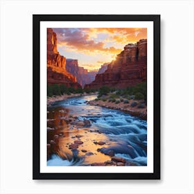 Sunset In The Grand Canyon Art Print