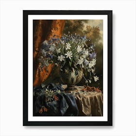 Baroque Floral Still Life Agapanthus 4 Art Print