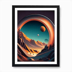 Lagrange Point Comic Space Space Art Print