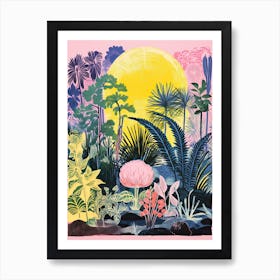 Colourful Botanical Risograph Style 19 Art Print