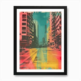 Mumbai Retro Polaroid Inspired 3 Art Print