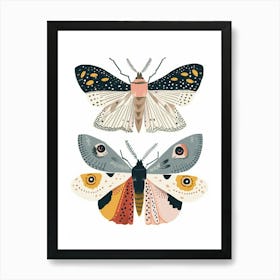 Colourful Insect Illustration Moth 26 Art Print