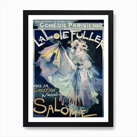 Loïe Fuller Poster im klassischen Stil für Wohnzimmer