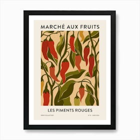 Fruit Market - Chili Peppers Art Print