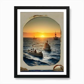 Sailor In The Sea -Reimagined Art Print