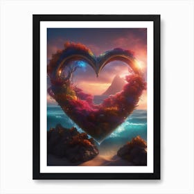 Heart Island Art Print