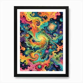 Galaxy Swirls Art Print