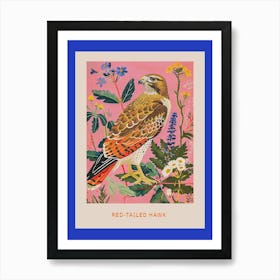 Spring Birds Poster Red Tailed Hawk 5 Art Print