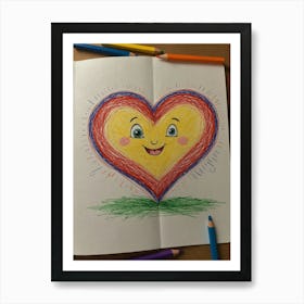 Heart Drawing 5 Art Print