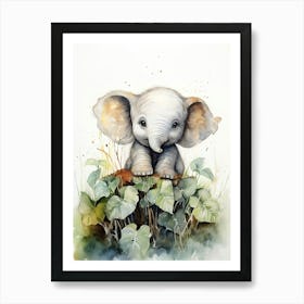 Elephant Painting Painting Watercolour 3 Art Print