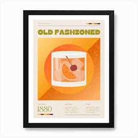 Old Fashioned Cocktail Art Print