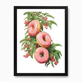 Donuts On A Branch 2 Art Print