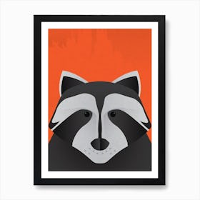 Raccoon Cartoon Art Print