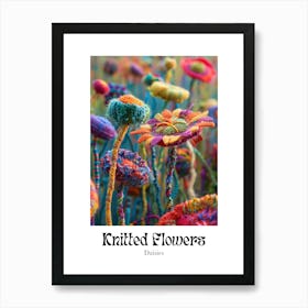 Knitted Flowers Daisies 3 Art Print