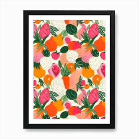 Fresh Fruits Pattern Art Print