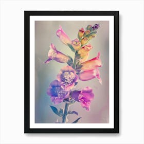 Iridescent Flower Foxglove 1 Art Print